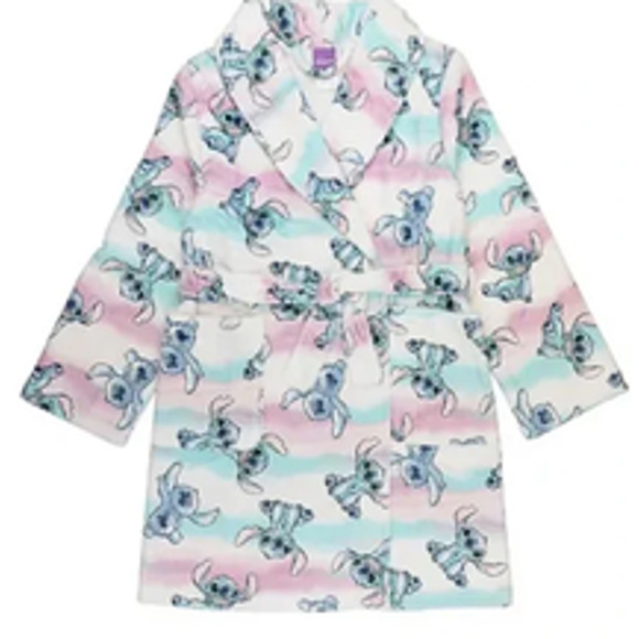Disney's Lilo & Stitch  "Wave Stitch"  Fuzzy Robe Girls Size 4 NWT - Picture 1 of 3